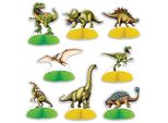 8 Mini Dinosauri Come Decorazioni Per La Tavola - Taglia Unica