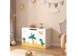 Scatola Per Giocattoli 'Oleiros' Con Coperchio A Cerniera Motivo Dinosauro 40 X 60 X 30 Cm
