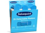 Salvequick® 51030127 Strisce Di Cerotto Confezione Di Ricarica - 6X 35 Pezzi, Blu