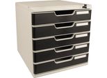 Cassettiera Exacompta Modulo 331014D A4 5 Cassetti Nero +Blocco