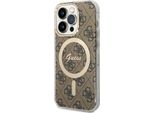 Custodia Guess Iml 4G Magsafe Na Iphone 15 Pro - BrąZowe