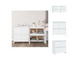 Vidaxl Credenze 2 Pz. Bianco 70X41X75 Cm Materiale A Base Di Legno - Credenze