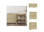 Vidaxl Credenze 2 Pezzi Rovere Sonoma 70X41X75 Cm Materiale A Base Di Legno - Credenze