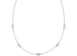 Amen Clcusebbz Collana Da Donna Cuore Amore Argento 925 Bianco 44 Cm