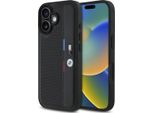 Bmw Bmhcp16S23Pupvk Iphone 16 6.1Czarny/Nero Custodia Rigida M Traforata Linea Dettaglio Tricolore
