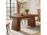 Tavolo Da Pranzo Tribesigns 140 Cm Per 4-6 Persone, Tavolo Da Pranzo Rettangolare Con Gambe Robuste, Tavolo Da Cucina In Legno, Tavolo Da Pranzo Moderno, Marrone