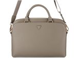 Torba Guess Grained Zipper Pocket Triangle Logo 15 BrąZowy