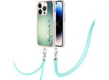 Per Iphone 15 Pro Max Placcatura Elettrica Dual-Side Imd Telefono Caso Con Cordino (Sorriso)