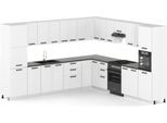 Küchenzeile Küchenblock moderne Küchenmöbel-Set Möbelsets Weiß matt