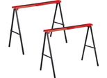 Relaxdays Cavalletto Da Lavoro Pieghevole Da 100 Kg Set Da 2