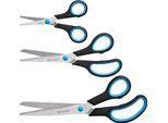 Westcott N-90027-00 Scherenset Easy Grip - Rostfrei, Spitz, 3Tlg, Blau/Schwarz