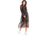 Abito A Fiori Da Donna Awama Bragune A316 Nero L/Xl