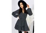 Ivon Abito Donna A Pois Rachell Nero Xs/S