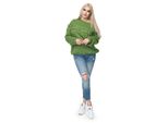 Maglione Morbido Da Donna Peekaboo Con Nappe Dune Verde Universale