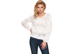 Peekaboo Maglione Da Donna Con Scollo A V All'uncinetto Gardony Crimson Universale