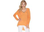 Peekaboo Maglione Oversize Da Donna Con Scollo A V Ercsi Arancione Universale
