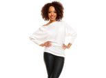 Peekaboo Maglione A Pipistrello Oversize Da Donna Isaszeg Bianco Universale
