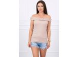 Kesi Camicetta Spagnola Da Donna Con Volant Igraimue Beige Universale