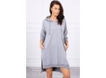 Kesi Felpa Donna Dress Ishingaine Grigio Universal