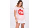 Kesi T-Shirt Stampata Da Donna Into Rosa Cipria Universal