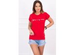 Kesi Maglietta Stampata Da Donna Kuse Rosso Universale