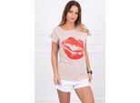 Kesi T-Shirt Stampata Da Donna Into Beige Universal
