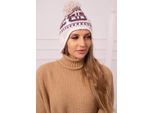 Kesi Berretto Donna Cadi Bordeaux-Bianco-Beige Universale