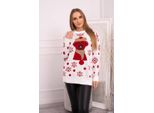 Kesi Maglione Natalizio Donna Well Ecru Universal