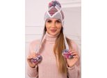 Berretto Kesi Da Donna Eunika Grigio-Rosso Universale