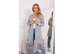 Kesi Cardigan Donna Soto Grigio Menta Universal