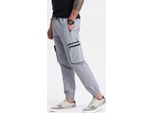 Ombre Clothing Pantaloni Jogger Da Uomo Theophax Grigio Chiaro Xl