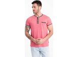 Ombre Clothing T-Shirt Da Uomo A Maniche Corte Tylissice Rosso S