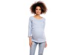 Peekaboo Maglione Maternità Donna Cheen Azzurro L/Xl