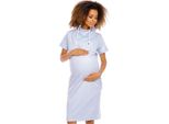 Peekaboo Abito Maternità Donna Shnas Blu Chiaro S
