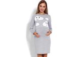 Peekaboo Camicia Premaman Donna Alethrisei Grigio L/Xl