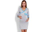 Peekaboo Camicia Premaman Da Donna Khrulblee Grigio L/Xl