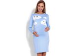 Peekaboo Camicia Maternità Donna Alethrisei Azzurro L/Xl
