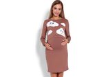 Peekaboo Camicia Maternità Donna Alethrisei Cappuccino Xxl