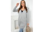 Kesi Felpa Lunga Donna Clafar Grigio Melange Taglia Unica