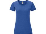 Fruties Maglietta A Maniche Corte Da Donna Hedon Retro Heather Blu Royal Xxl