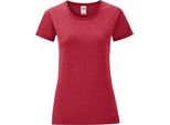Fruties T-Shirt Donna A Maniche Corte Hedon Vintage Heather Red Xxl
