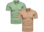 Recea Set Di T-Shirt Da Uomo Kogan Beige-Verde Xxl