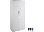 Armadio Metallico Succebuy. Armadio In Acciaio Bianco Con Serratura, 2 Ante Magnetiche E 4 Ripiani Regolabili. 71'', Capacità Di 200 Lbs/Shelf. 3 Chiavi. Per Ufficio, Casa, Garage.