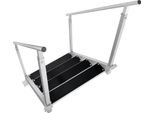 Scaletta Per Banchina Succebuy, 4 Gradini, Portata 500 Lbs, Altezza Regolabile 30'-38'', In Alluminio Con Doppio Corrimano E Tappetino Antiscivolo Per Barche, Laghi, Piscine, Imbarchi Marini.