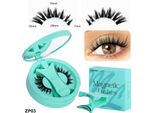 Inf Set Di Ciglia Magnetiche - Scatola Integrata Verde Menta Modello 2