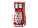 Mini-Kaffeemaschine mit 2 Bechern - Rot