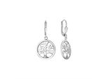 Paar OhrhäNger Vivance "925/- Sterling Silber Rhodiniert Lebensbaum", Weiß, Ohrringe, Damen, One-Size, Silber 925 (Sterlingsilber)