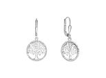 Paar OhrhäNger Vivance "925/- Sterling Silber Rhodiniert Lebensbaum Zirkonia", Weiß (Weiß, Weiß), Ohrringe, Damen, One-Size, Silber 925 (Sterlingsilber)