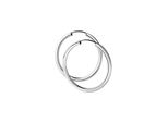 Paar Creolen Vivance "925/- Sterling Silber Rhodiniert 40Mm", Weiß, Ohrringe, Damen, One-Size, Silber 925 (Sterlingsilber)