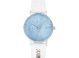 Quarzuhr JOOP, blau (weiß), Armbanduhren, Damen, Armbanduhr, Damenuhr, analog, Lederarmband